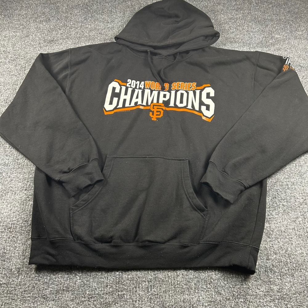 San Francisco Giants 2014 World Series Champions Hoodie Mens XL Black Pullover